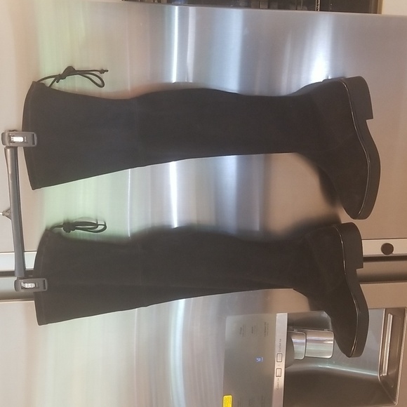 đź’•STUART WEITZMANđź’• Mara Over the Knee Boot ~ Black Suede 8.5 New Without Box - Picture 11 of 16